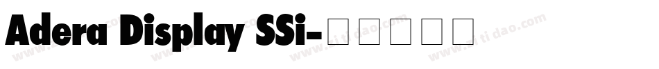 Adera Display SSi字体转换